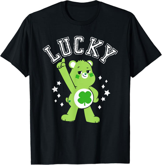 Care Bears: Unlock the Magic Good Luck Bear Lucky Collegiate T-Shirt - T-Shirt | Black