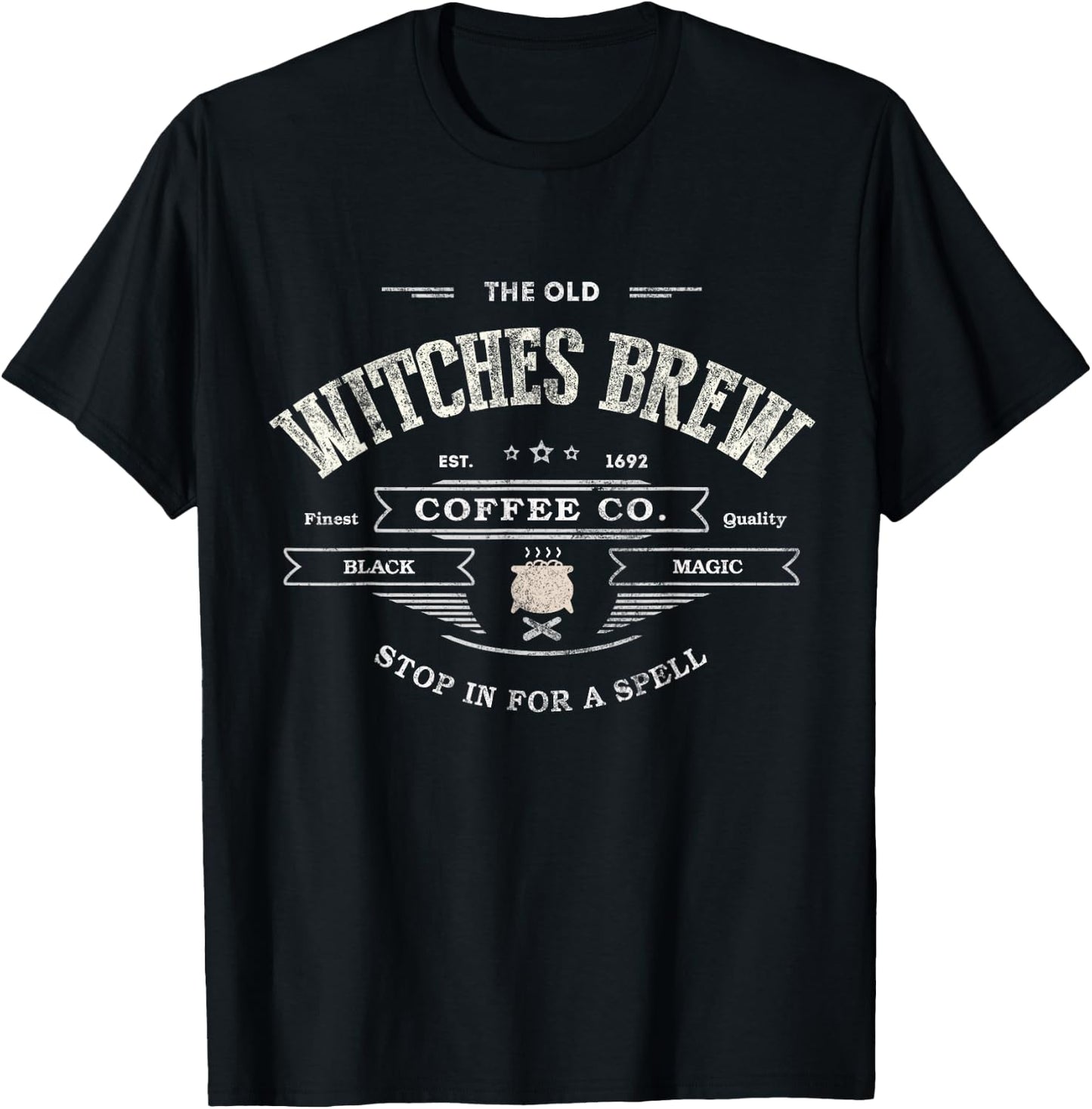 Funny WITCHES BREW Wiccan Coffee Co Black Magic Company T-Shirt - T-Shirt | Black