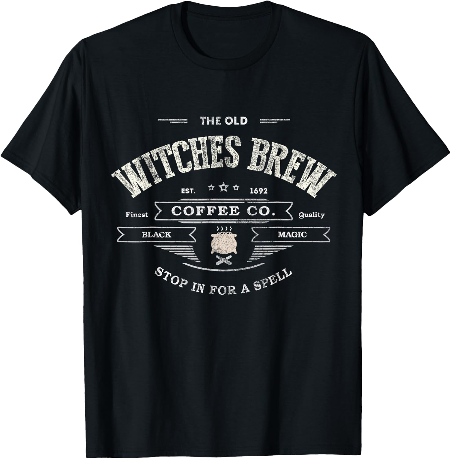 Funny WITCHES BREW Wiccan Coffee Co Black Magic Company T-Shirt - T-Shirt | Black