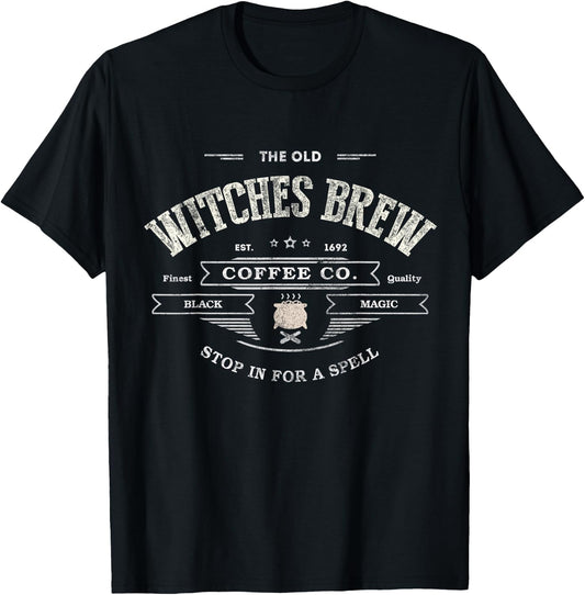 Funny WITCHES BREW Wiccan Coffee Co Black Magic Company T-Shirt - T-Shirt | Black