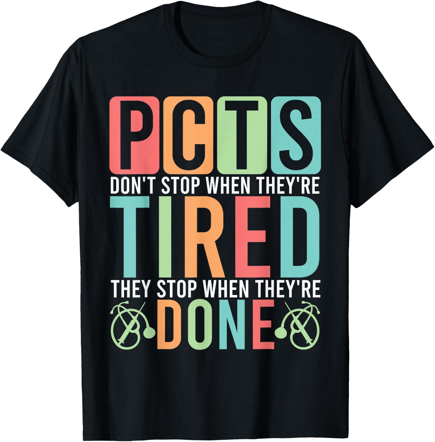 Patient Care Tech Study Guide Care Technician Accessories T-Shirt - T-Shirt | Black