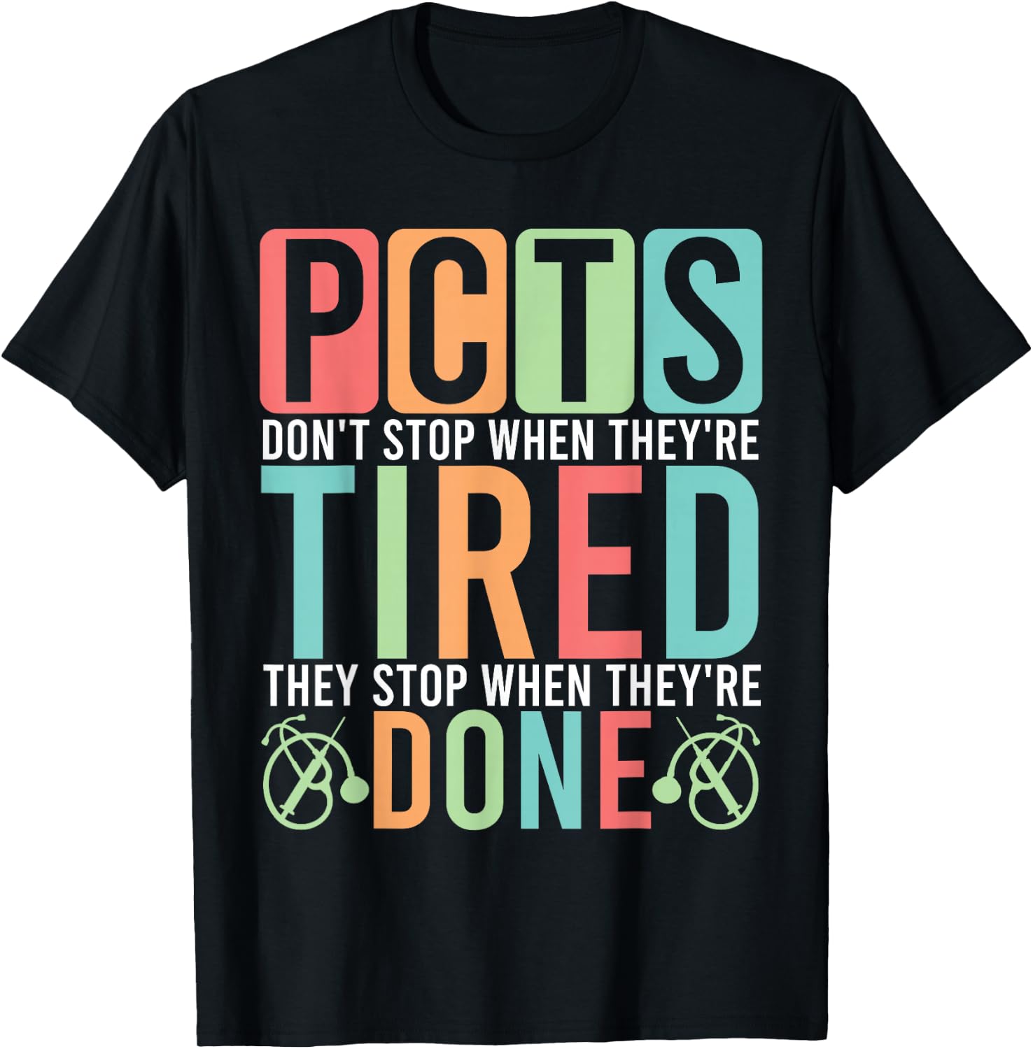 Patient Care Tech Study Guide Care Technician Accessories T-Shirt - T-Shirt | Black