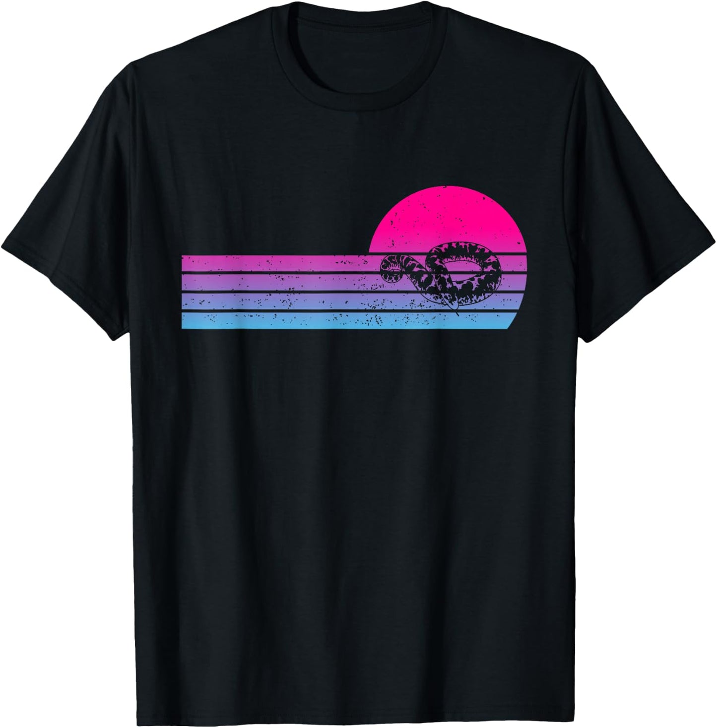 Kenyan Sand Boa Snake Vintage 70s 80s Retro Snake Owner T-Shirt - T-Shirt | Black