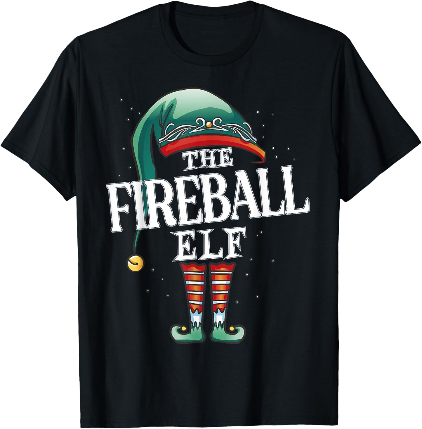 Fireball Elf Christmas Group Xmas Pajama Party T-Shirt - T-Shirt | Black