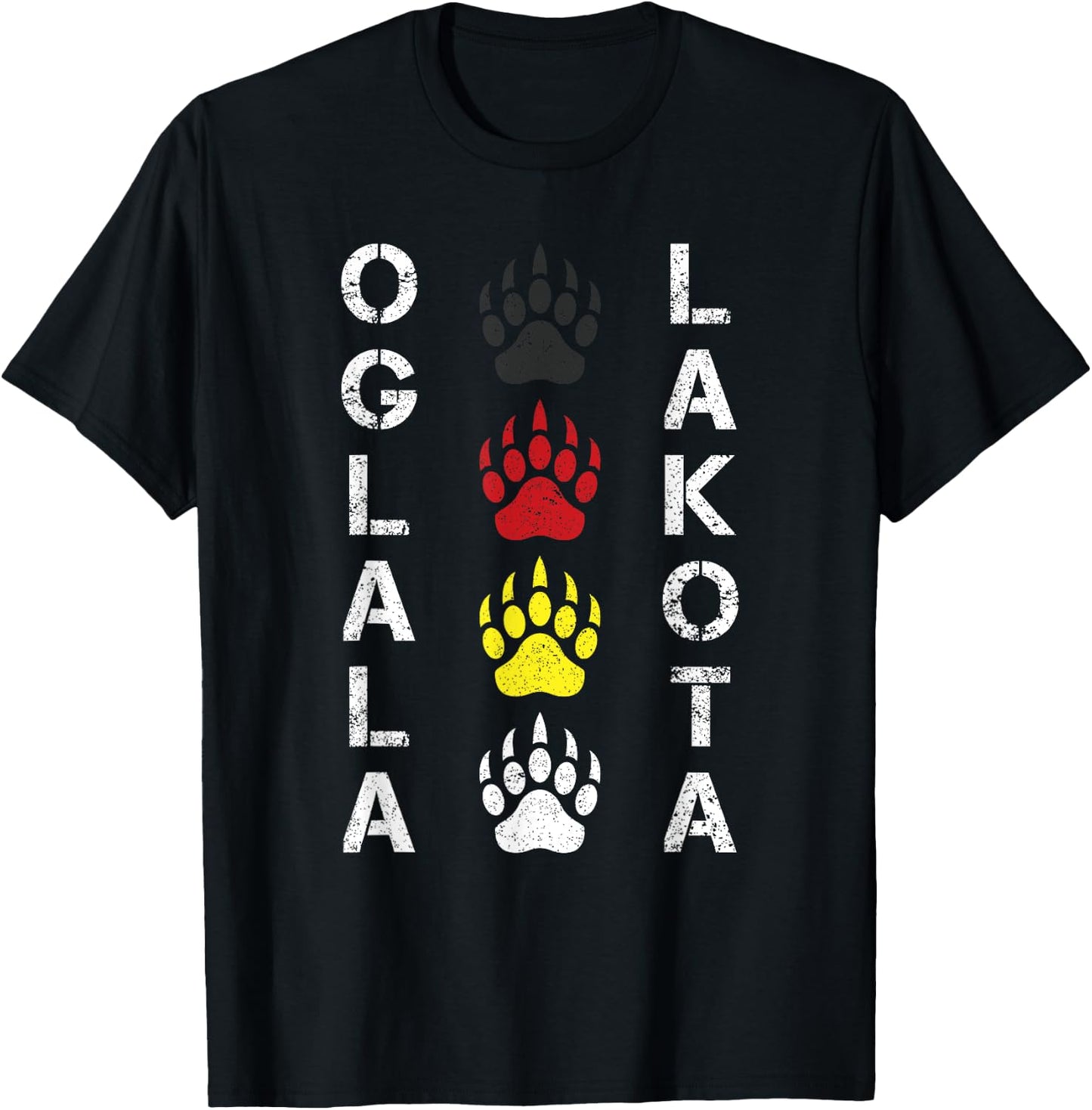 Oglala Lakota Sioux Native American Mountain Warrior T-Shirt - T-Shirt | Black