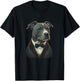 American Pitbull Terrier Dog Breed Wearing Tuxedo Women T-Shirt - T-Shirt | Black