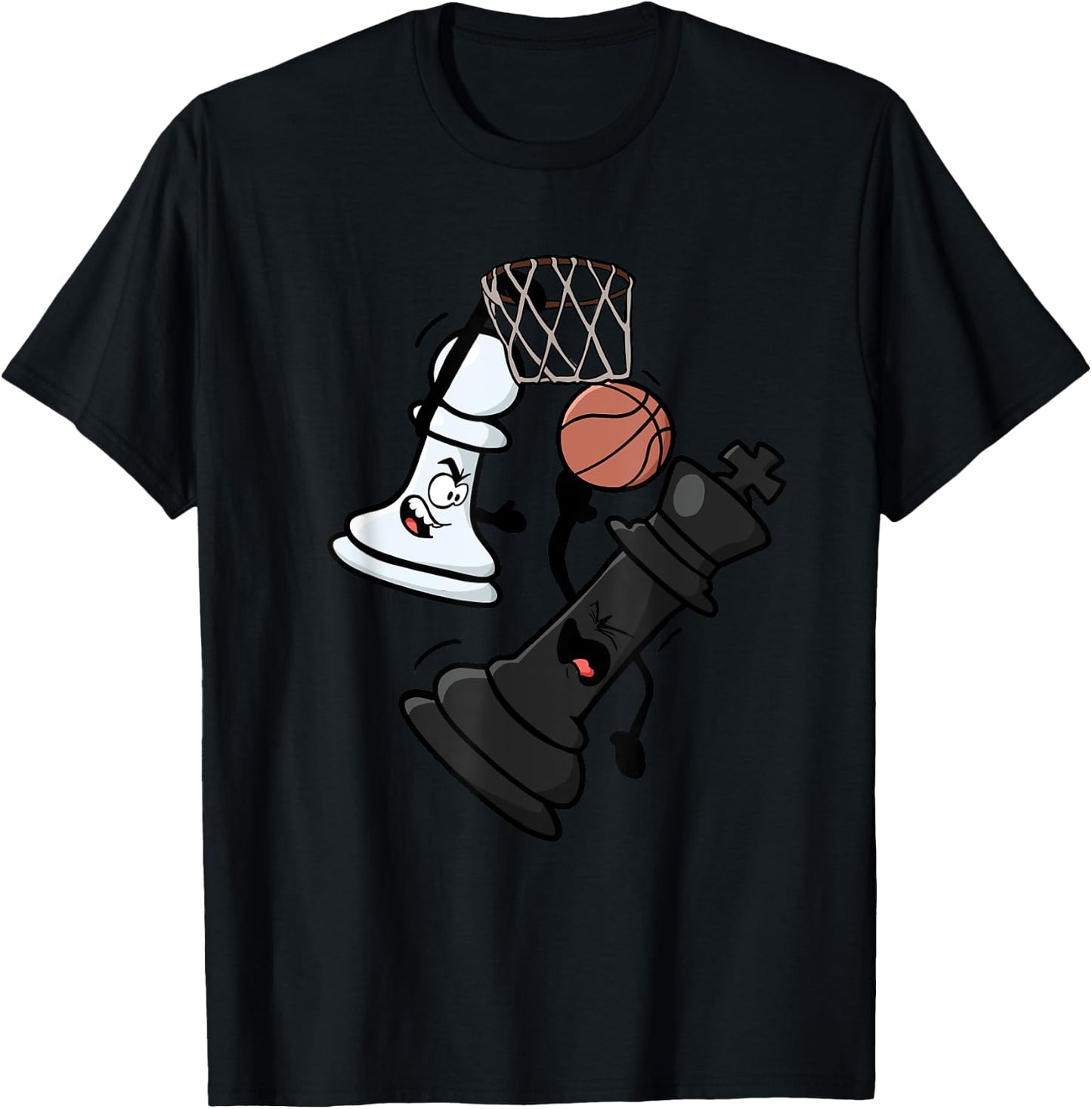 Chess Pawn Dunking on King T-Shirt - T-Shirt | Black