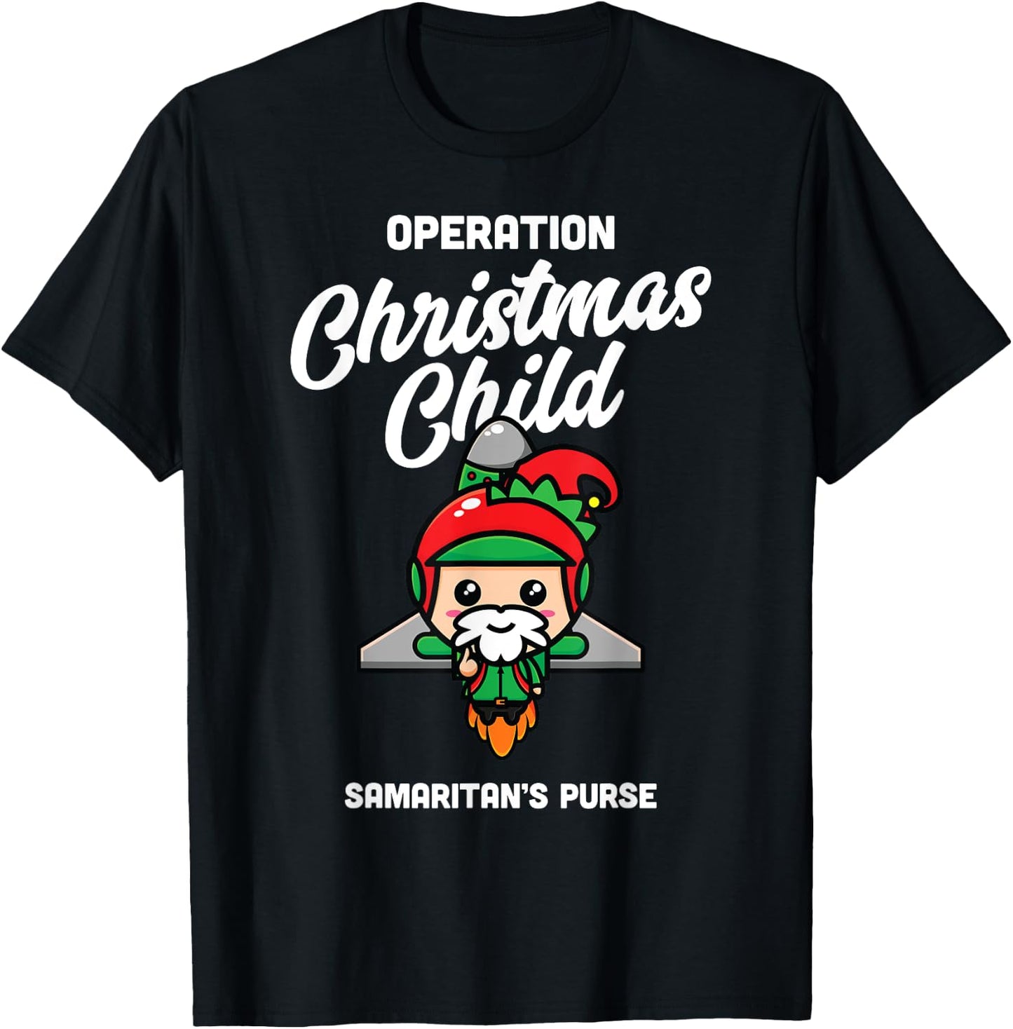 Operation Christmas Child Samaritan's Purse Christmas Xmas T-Shirt - T-Shirt | Black