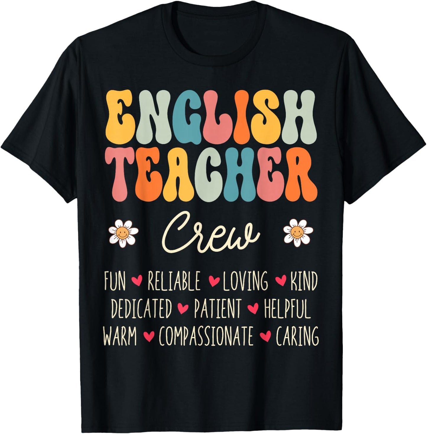 English Teacher Crew Appreciation Week Back to School T-Shirt - T-Shirt | Black