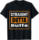 Straight Outta Butte Montana USA Retro Distressed Vintage T-Shirt - T-Shirt | Black