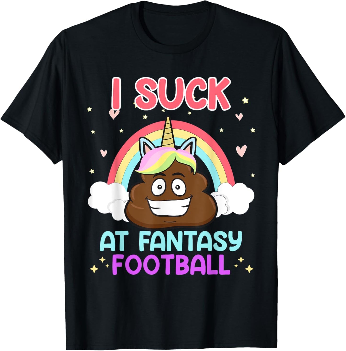 I suck at Fantasy Football T-Shirt - T-Shirt | Black