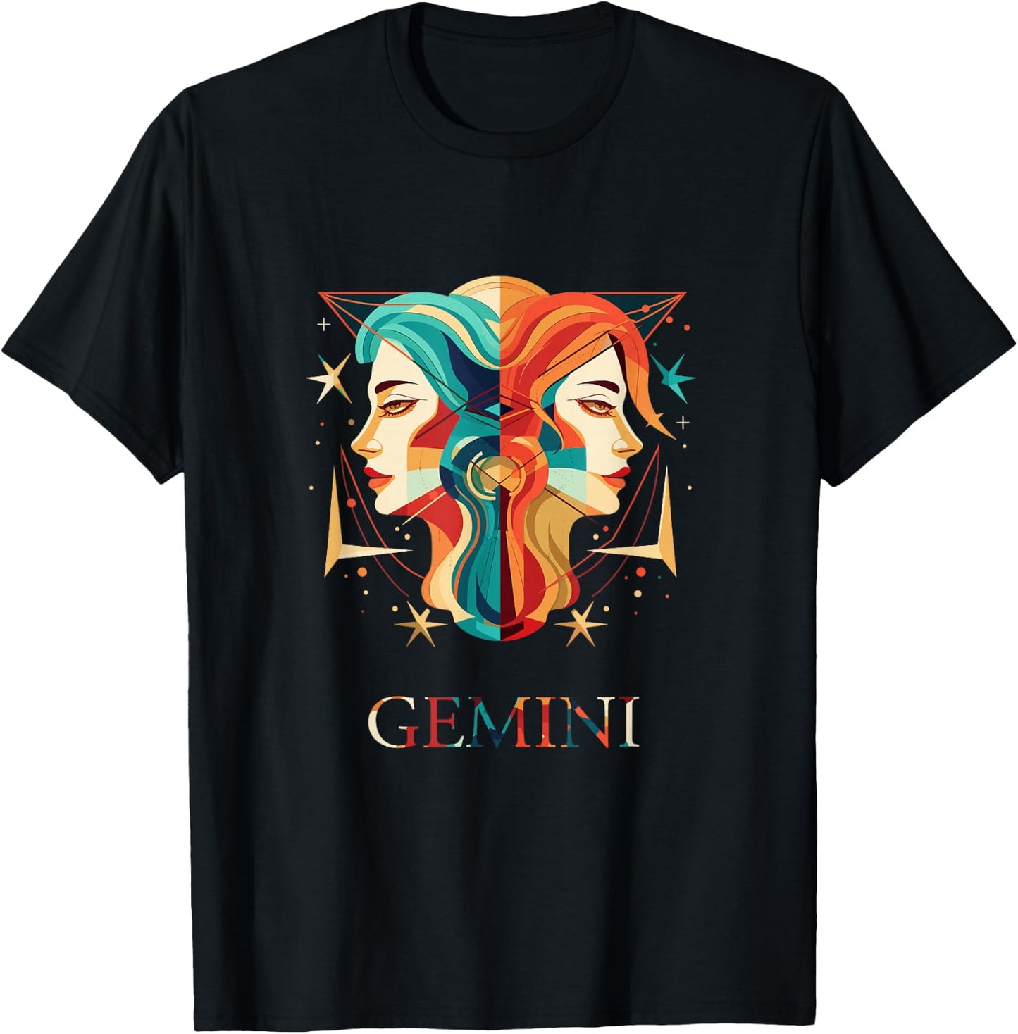 Gemini Zodiac shirt star sign personality T-Shirt - T-Shirt | Black