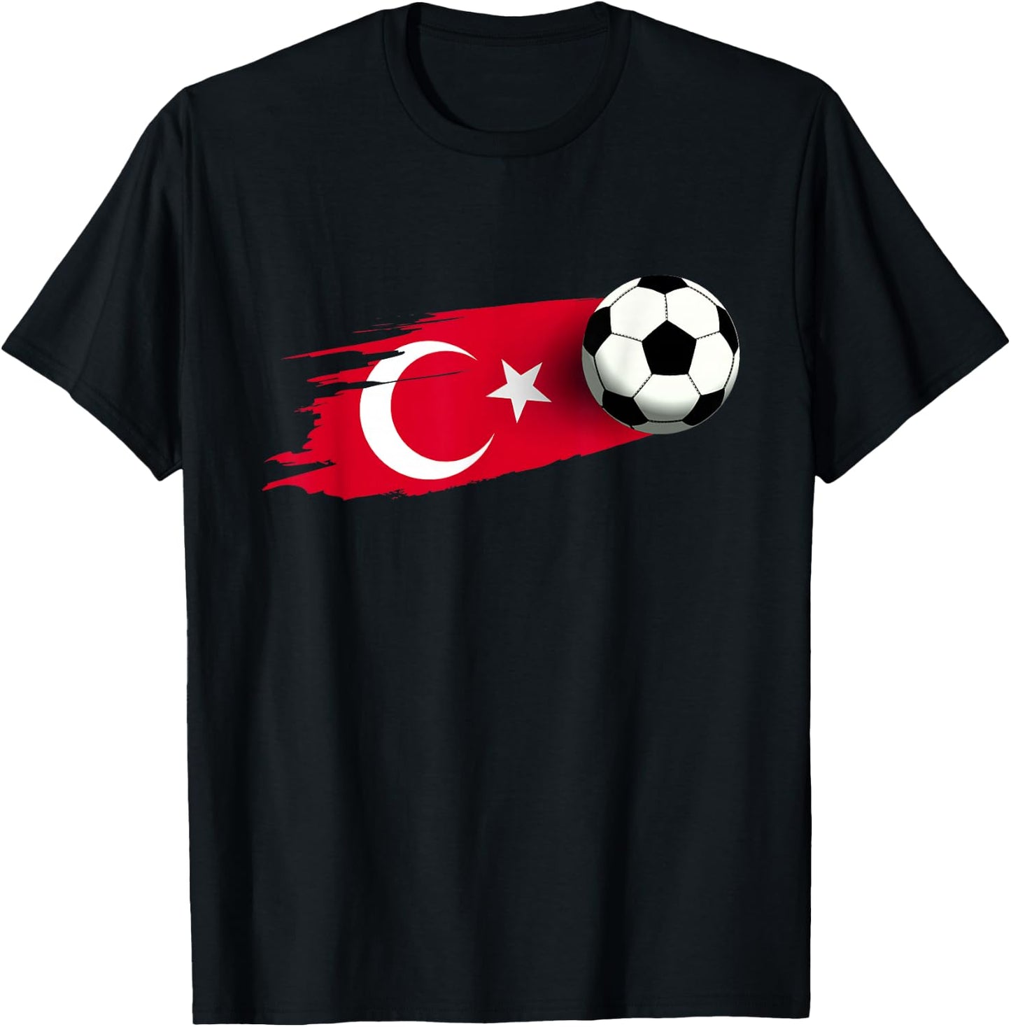 Turkey Flag Jersey Turkish Soccer Team Turkish T-Shirt - T-Shirt | Black
