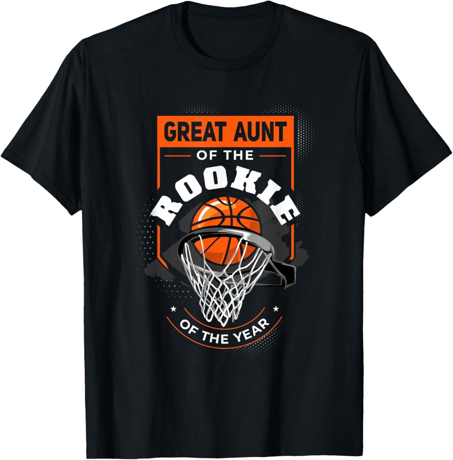 Rookie of the Year Basketball Great Aunt of the Rookie T-Shirt - T-Shirt | Black