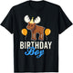 Cute Moose Birthday Boy Kawaii T-Shirt - T-Shirt | Black