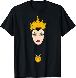 Disney Villains Evil Queen Big Face T-Shirt - T-Shirt | Black