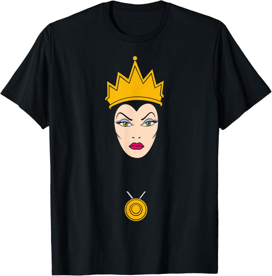 Disney Villains Evil Queen Big Face T-Shirt - T-Shirt | Black