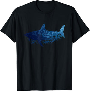 Shark Water Graphic T-Shirt - T-Shirt | Black
