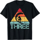 Three Birthday Surfer 3rd 3 Year Old Surfing Birthday T-Shirt - T-Shirt | Black