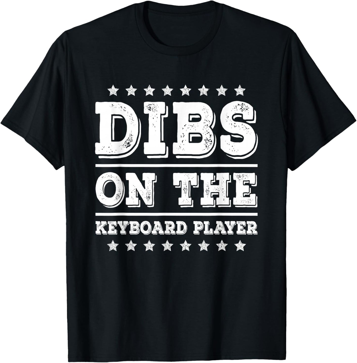 Dibs on The Keyboard Player Funny Pianist Wife Girlfriend T-Shirt - T-Shirt | Black