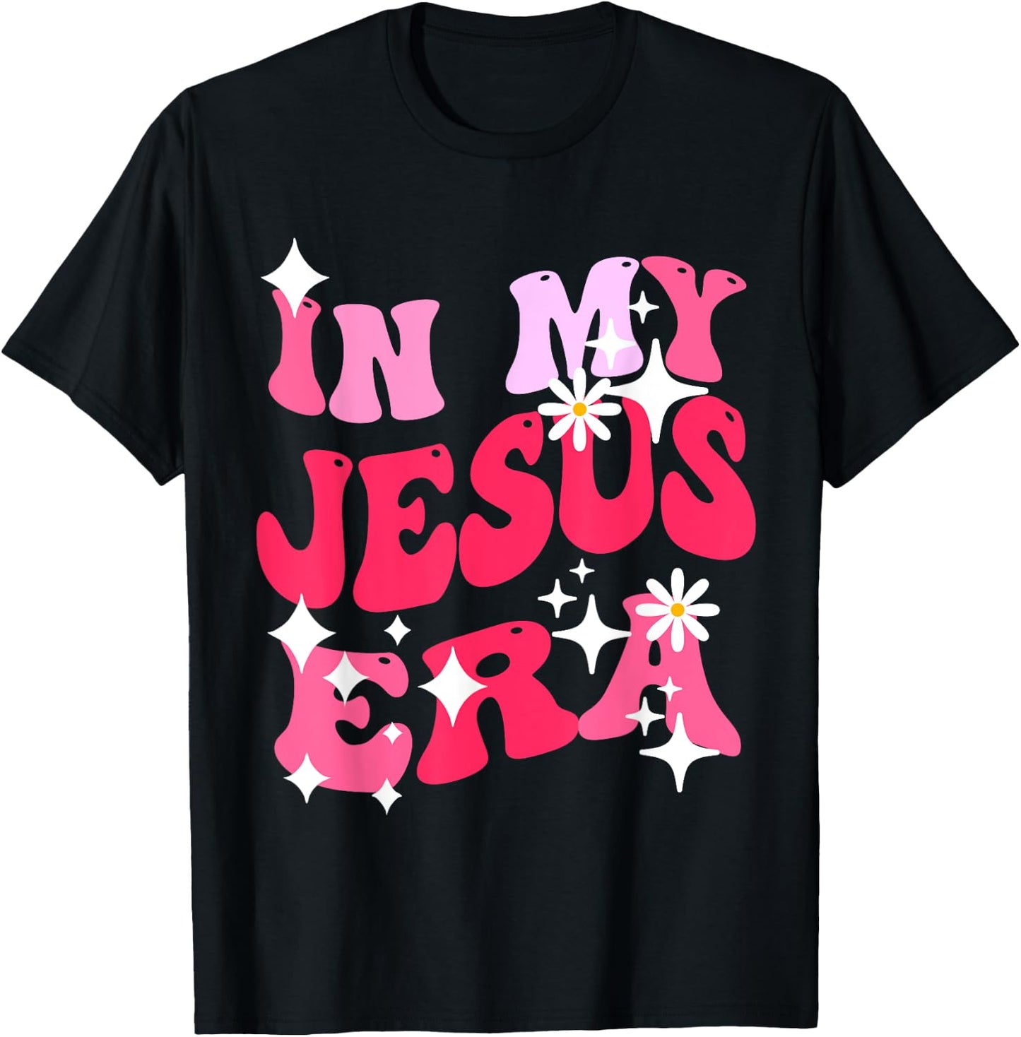 In My Jesus Era Christian Religious Apparel & Kids T-Shirt - T-Shirt | Black