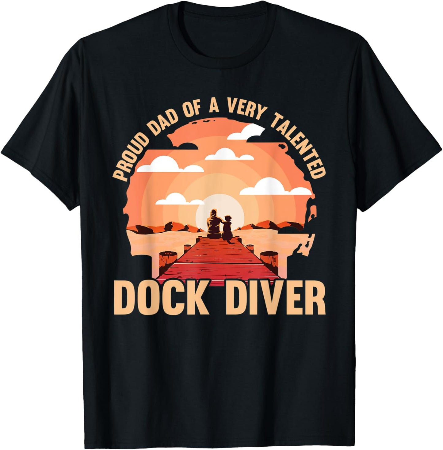 Dock diving Dog Dad Dock diver T-Shirt - T-Shirt | Black