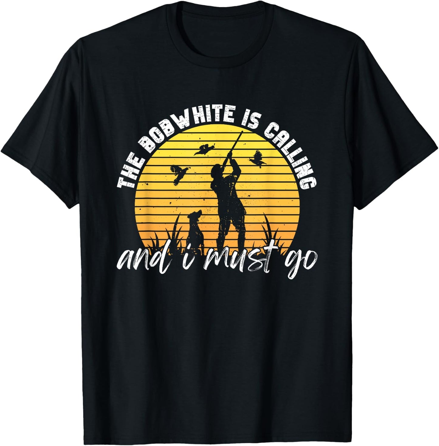 Vintage Quail Hunter and Bobwhite Hunting T-Shirt - T-Shirt | Black