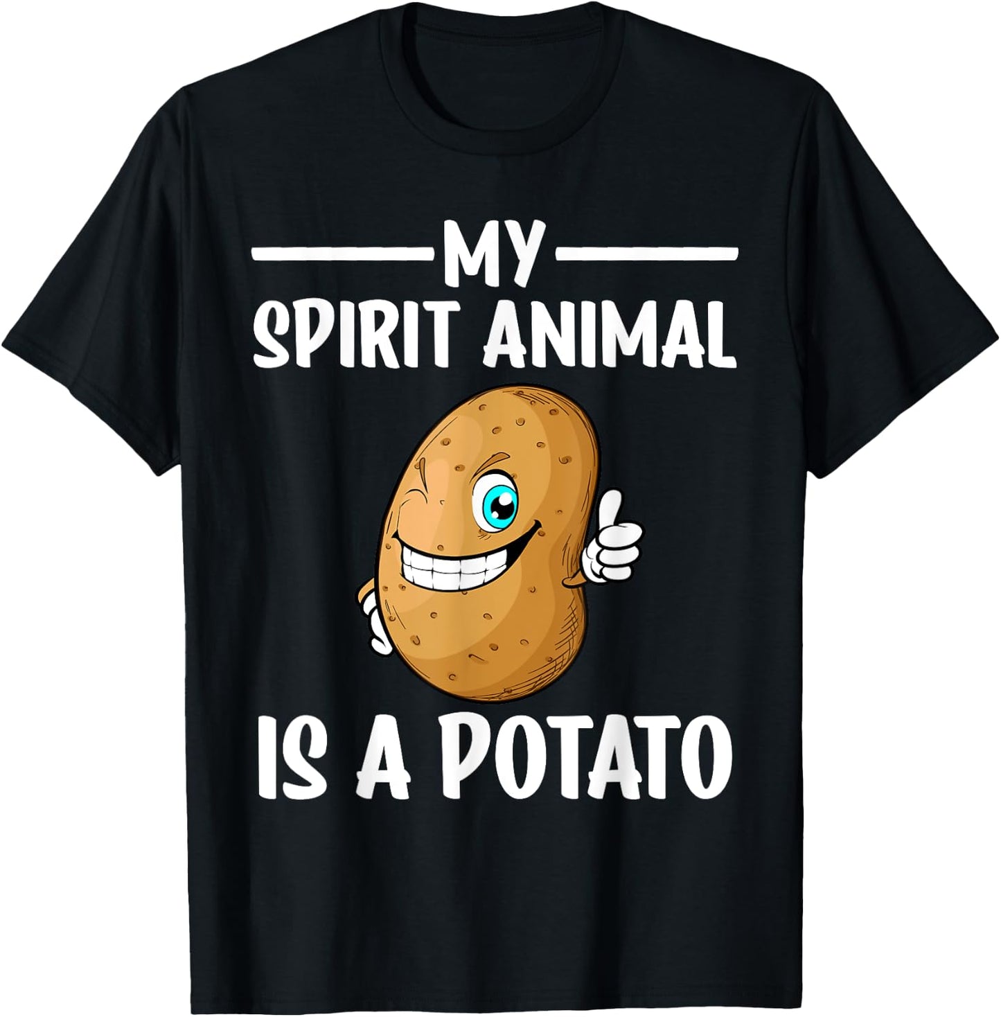 Funny Potato Design Women Kids Potatoes Lover T-Shirt - T-Shirt | Black