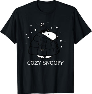 Peanuts - Cozy Snoopy T-Shirt - T-Shirt | Black