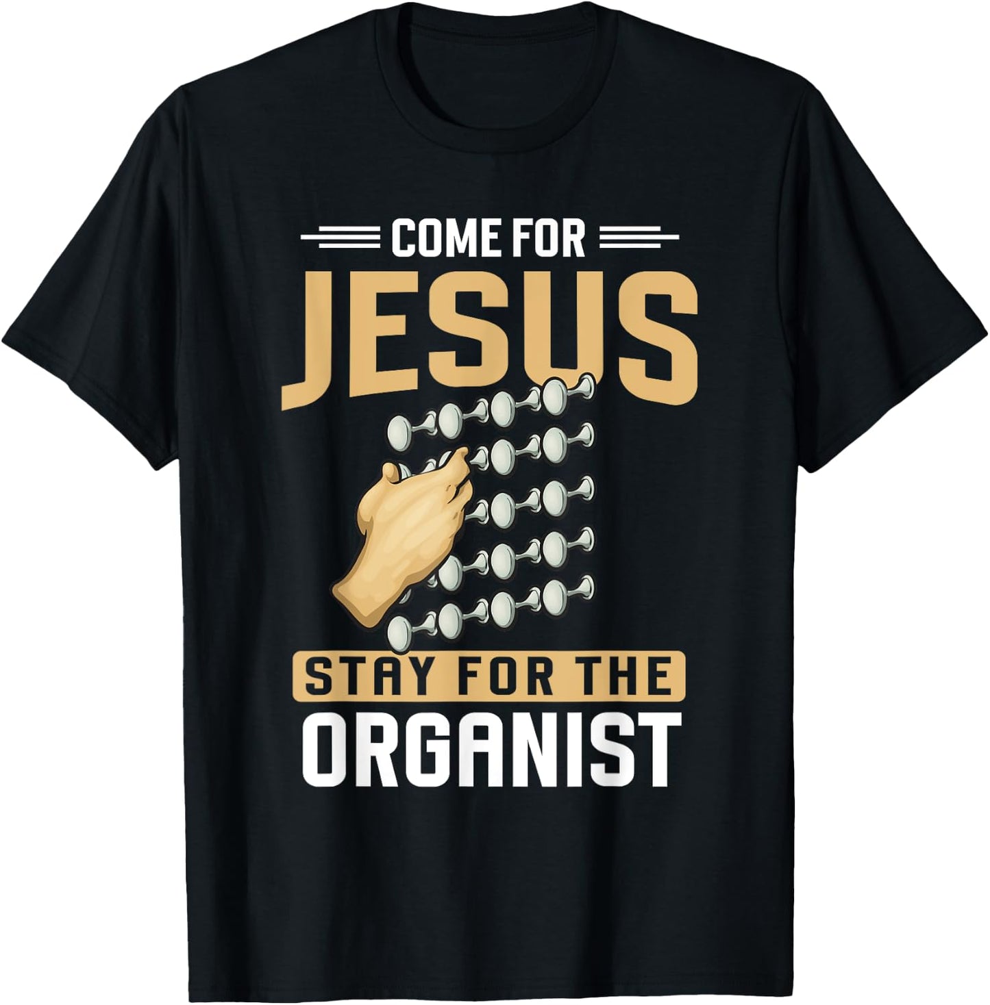 Pipe Organ Instrument Player Church Organist T-Shirt - T-Shirt | Black
