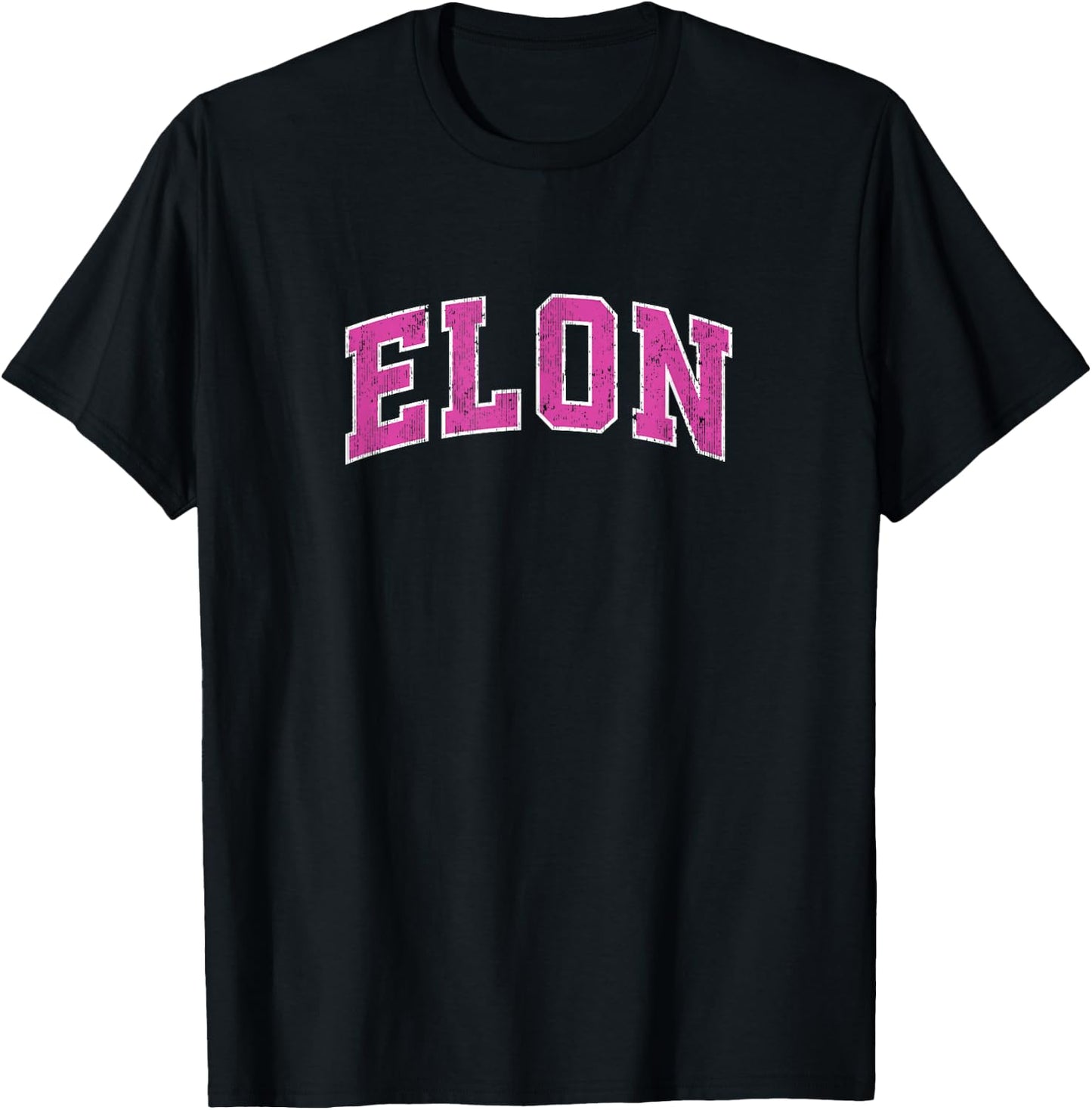 Elon North Carolina NC Vintage Sports Design Pink Design T-Shirt - T-Shirt | Black