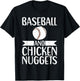 Baseball and Chicken Nuggets T-Shirt - T-Shirt | Black