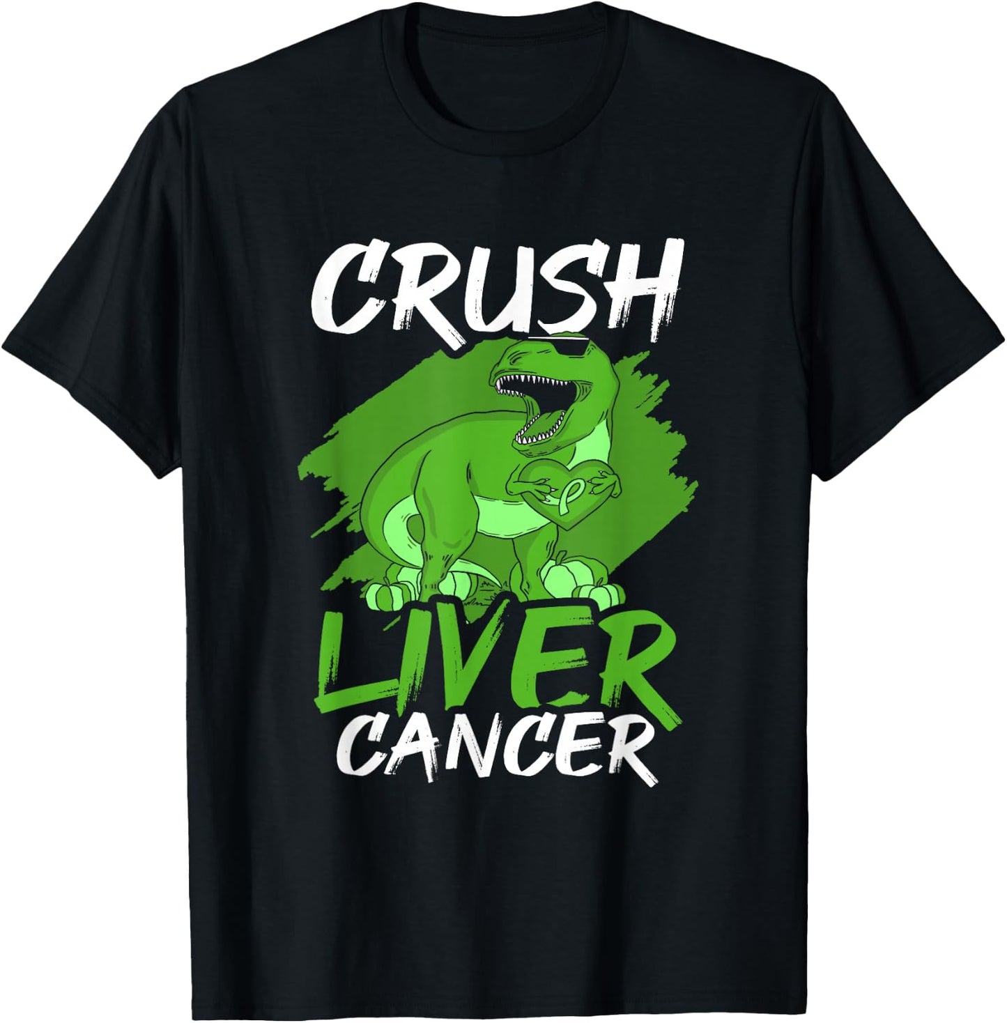 Crush Liver Cancer Awareness T-Shirt - T-Shirt | Black