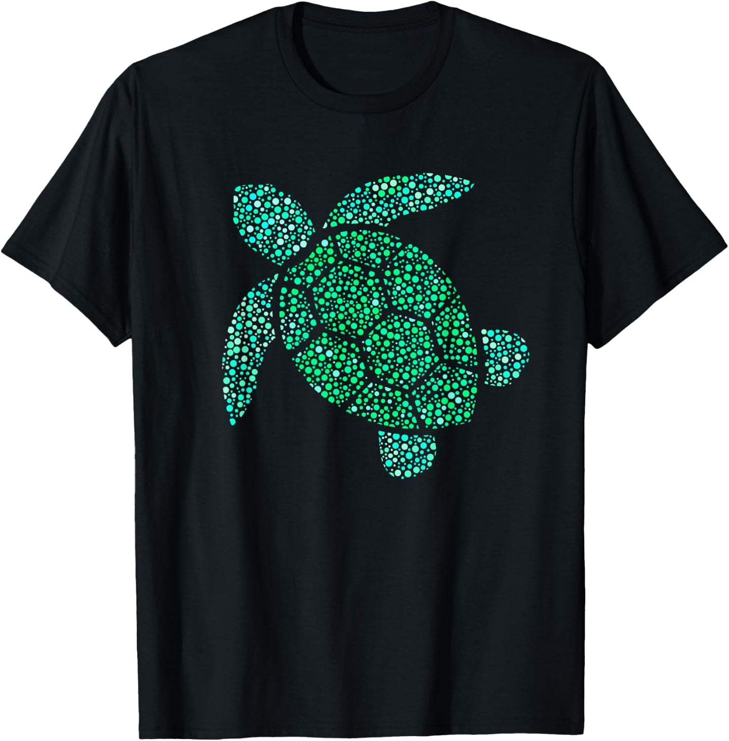 Sea Turtle Green Polka Dot Day 2023 Boys Girls Art Teacher T-Shirt - T-Shirt | Black