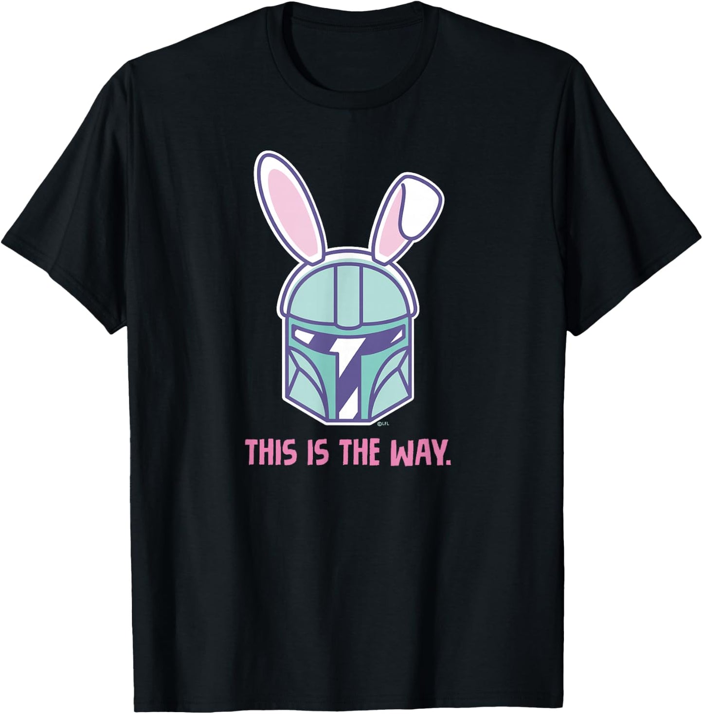 Star Wars The Mandalorian Easter Bunny Ears This is the Way T-Shirt - T-Shirt | Black