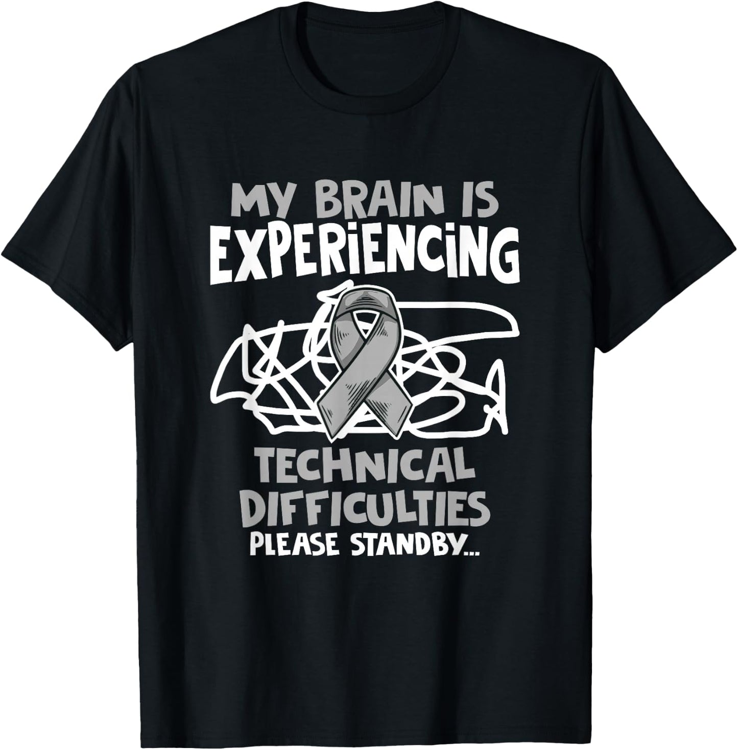 My Brain Technical PD Patients Parkinson's Disease Warrior T-Shirt - T-Shirt | Black