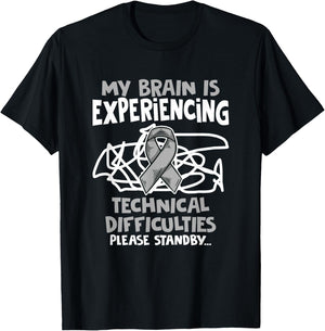 My Brain Technical PD Patients Parkinson's Disease Warrior T-Shirt - T-Shirt | Black