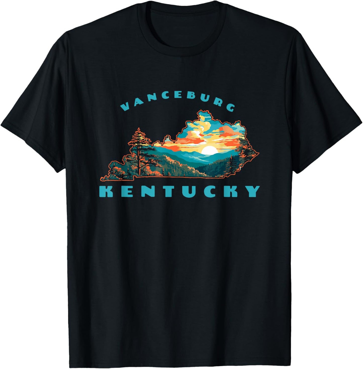 Vanceburg Kentucky Commonwealth Outdoor Nature Mountains T-Shirt - T-Shirt | Black