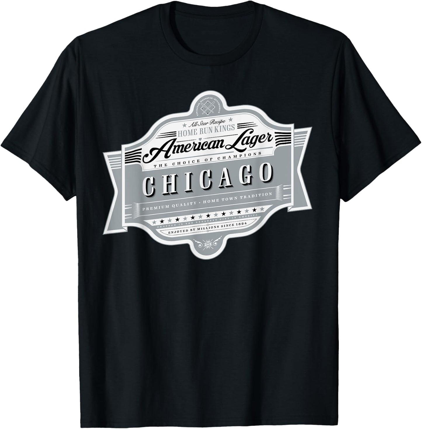 Chicago Pride - Windy City Classic Beer Label T-Shirt - T-Shirt | Black