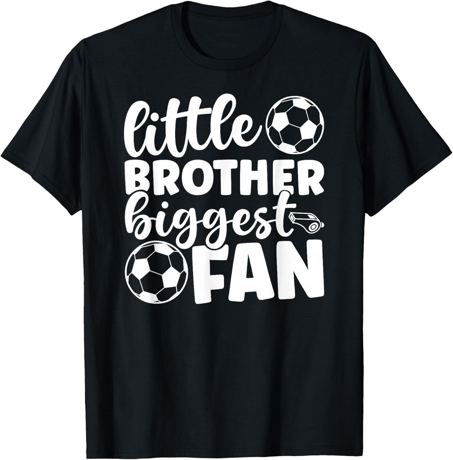 Little Brother Soccer Brother Of A Soccer Player Soccer Bro T-Shirt - T-Shirt | Black