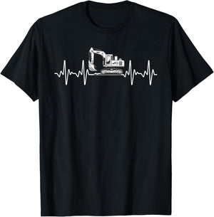 Funny Excavator Art Women Heavy Machinery Excavator T-Shirt - T-Shirt | Black