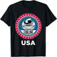 Curling USA Support the Team USA Flag Curl Clean T-Shirt - T-Shirt | Black
