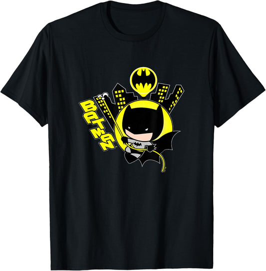 DC Comics Batman Vintage Cute Chibi Gotham Hero T-Shirt - T-Shirt | Black
