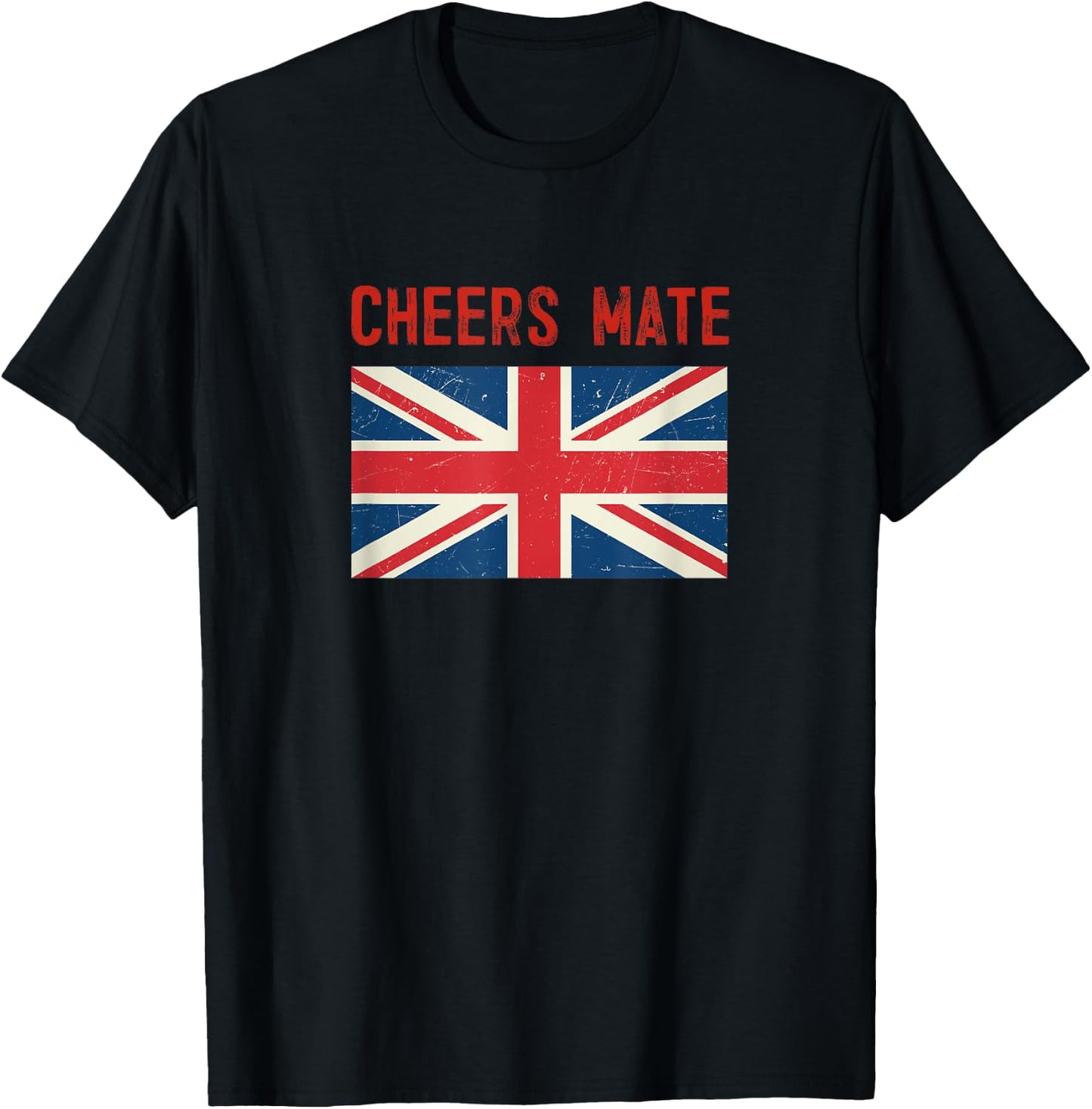 Cheers Mate British Slang T-Shirt - T-Shirt | Black