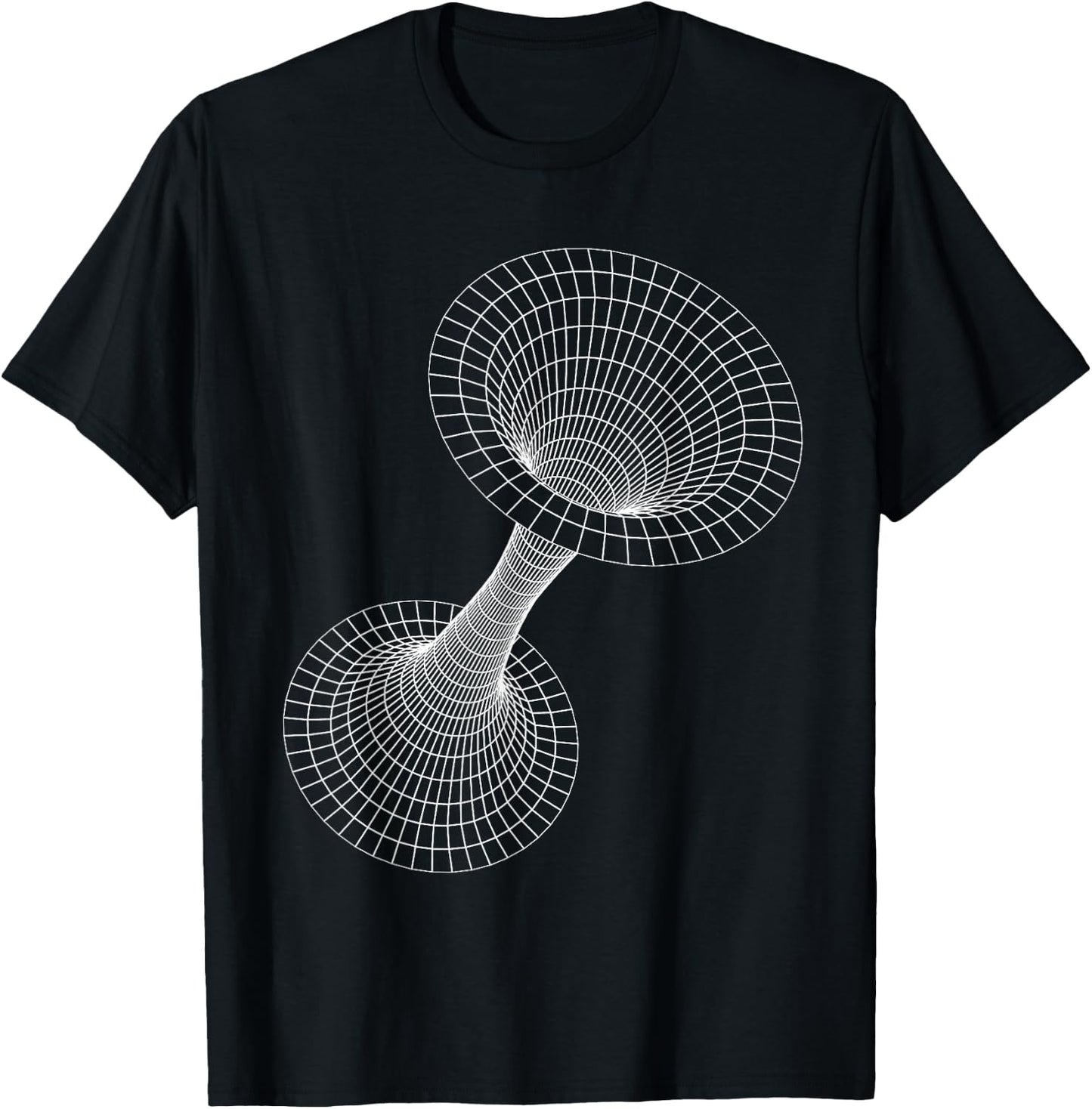 Wormhole Physics Wireframe Space Universe Physics Science T-Shirt - T-Shirt | Black