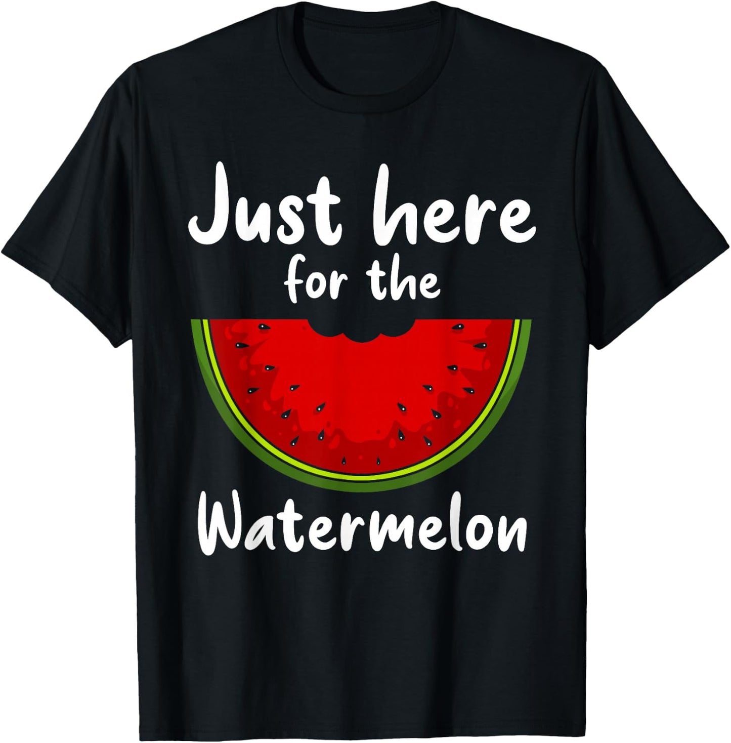 Funny Watermelon Design Women Watermelon Wedge Fruit T-Shirt - T-Shirt | Black