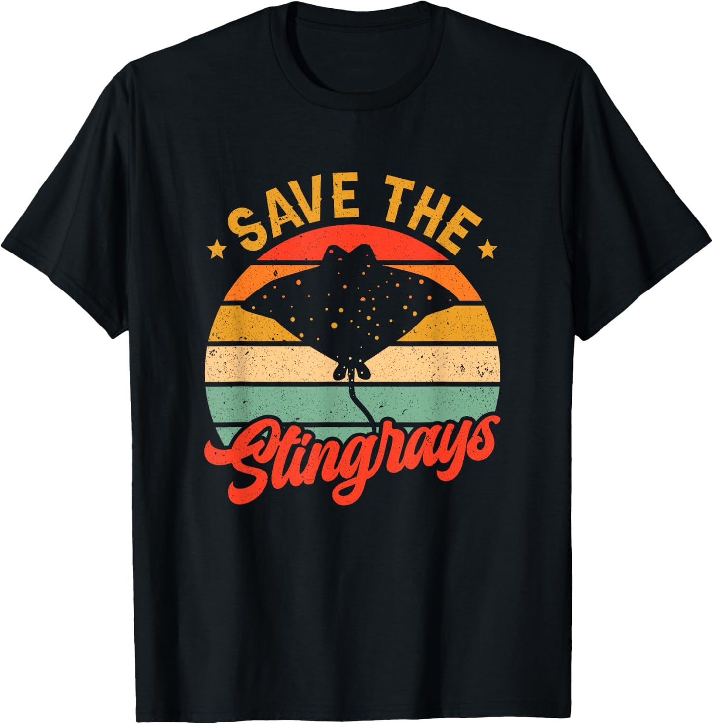 Save The Stingrays Stingray Lover Stingray T-Shirt - T-Shirt | Black