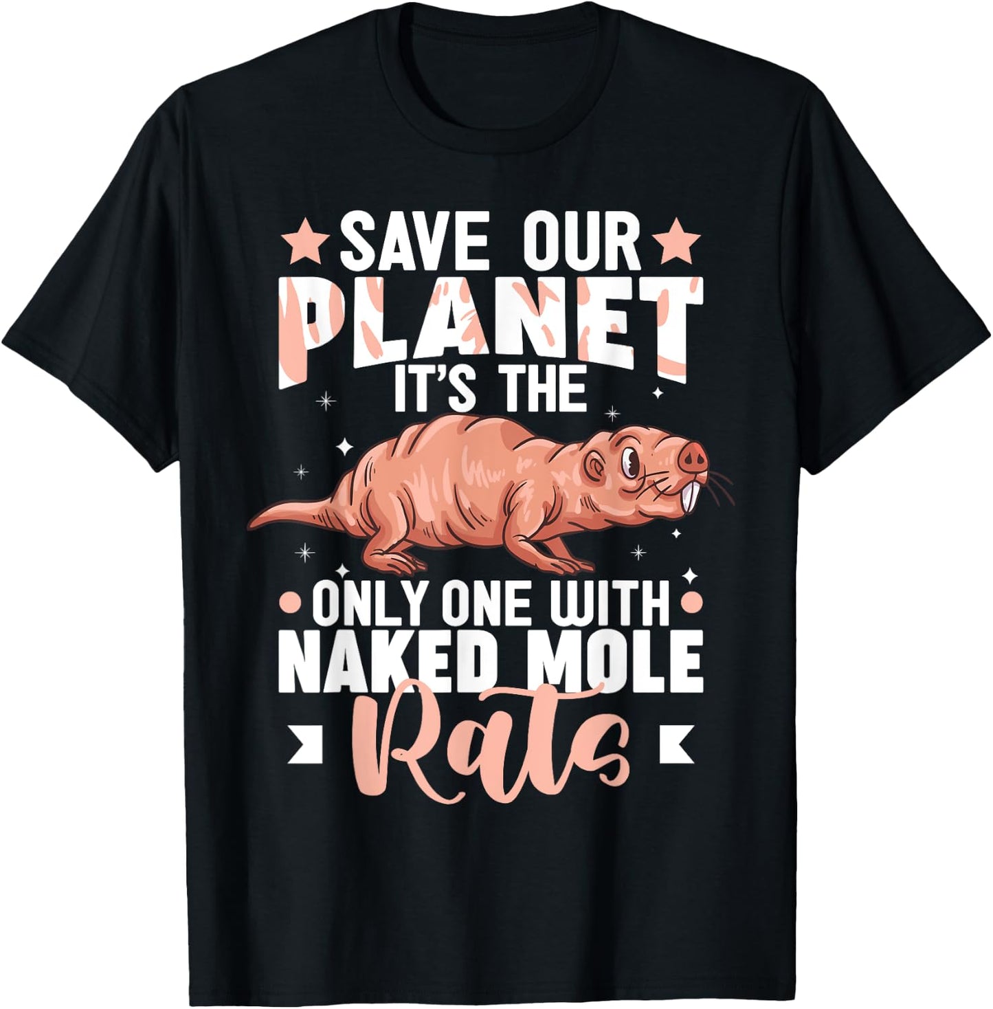Naked Mole Rat Animals African Rodent T-Shirt - T-Shirt | Black