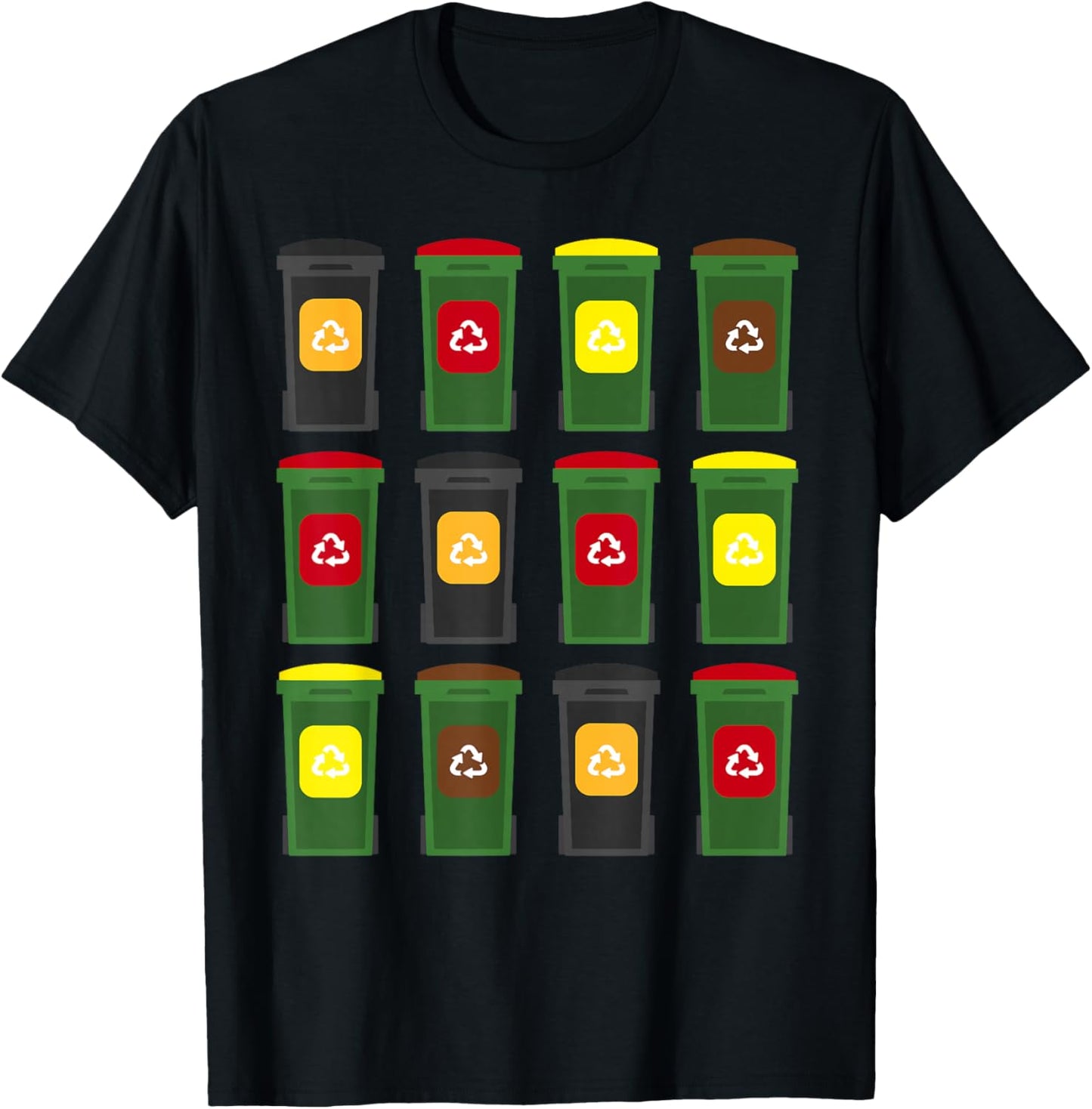Funny Wheelie Bin T-Shirt - T-Shirt | Black