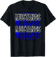 Mustangs School Spirit Blue White Black Mustangs T-Shirt - T-Shirt | Black